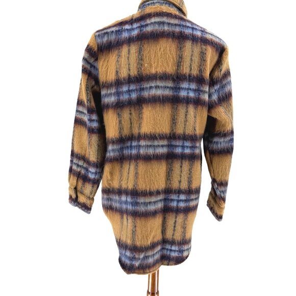 Steve Madden Womens Plaid Long Sleeve Button-Up Shacket Jacket Size S - Picture 5 of 14